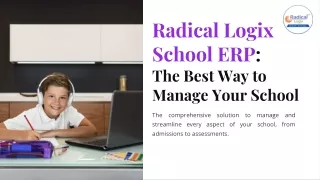 Radical Logix School ERP  The Best Way to Manage Your School