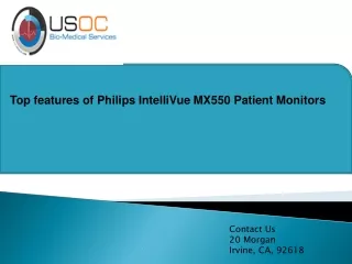 Top features of Philips IntelliVue MX550 Patient Monitors