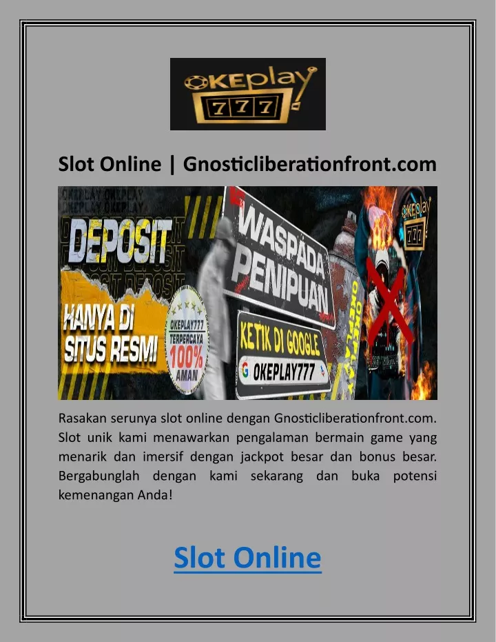 slot online gnosticliberationfront com