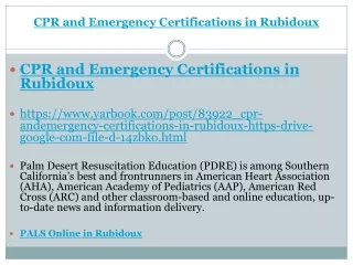 Mastering Life-Saving Skills CPR and Emergency Certifications in Rubidoux