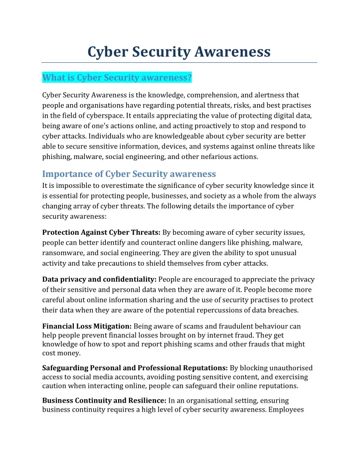 cyber security awareness