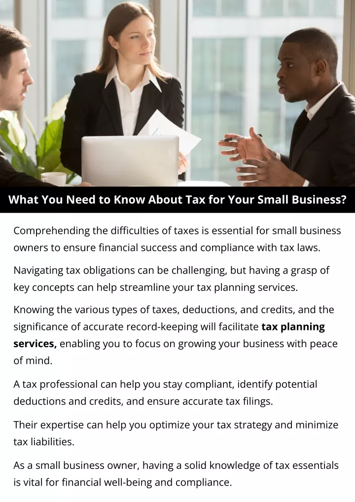 what you need to know about tax for your small