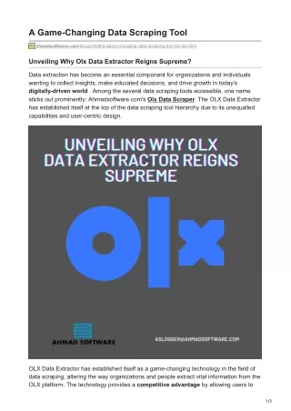 a game changing data scraping tool