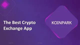 Koinpark: The Best Crypto Exchange App