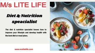 Diet & Nutrition specialist