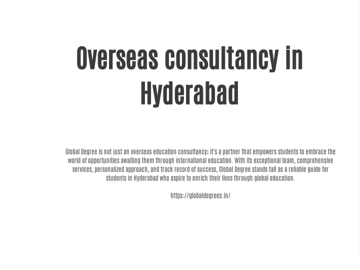 overseas consultancy in hyderabad