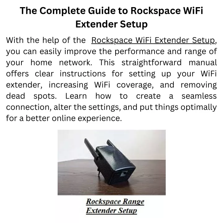 the complete guide to rockspace wifi extender