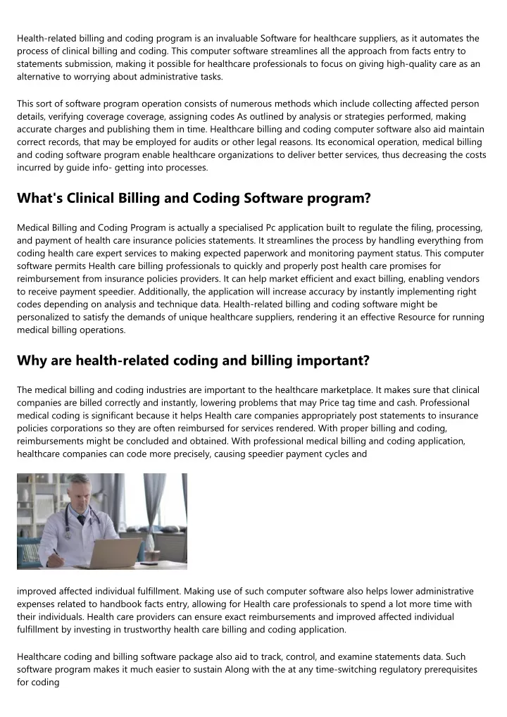 health related billing and coding program