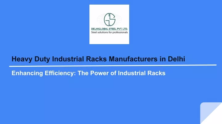 heavy duty industrial racks manufacturers in delhi