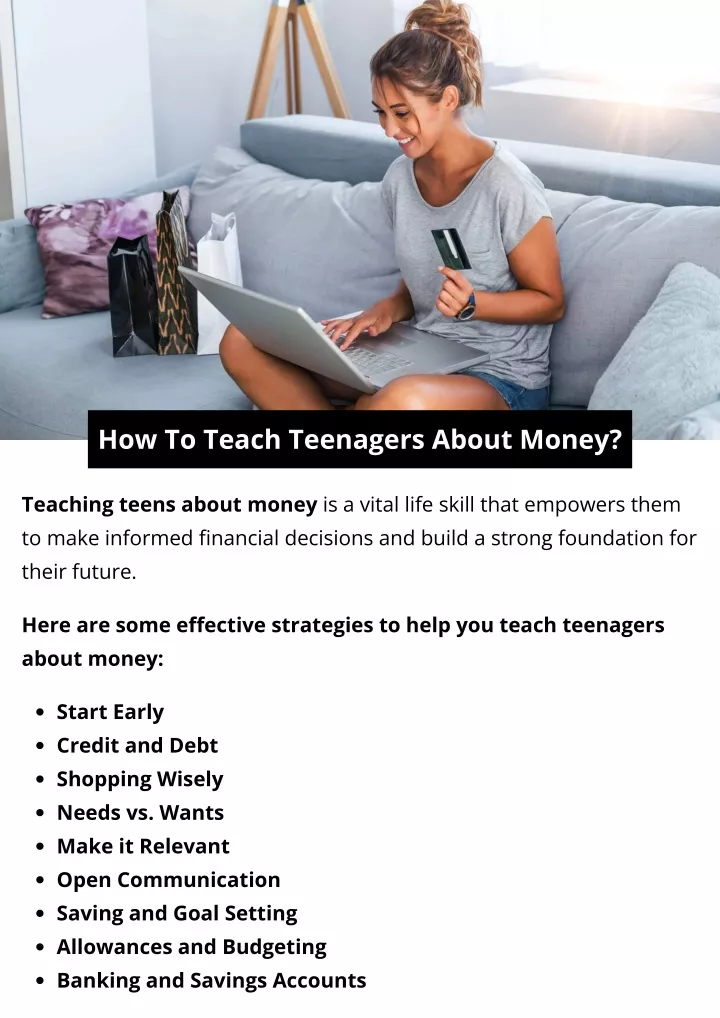 how to teach teenagers about money