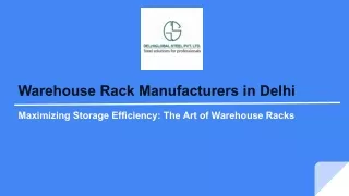 Warehouse Rack Manufacturers in Delhi - DelhiGlobal Steel