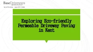 exploring eco friendly permeable driveway paving in kent