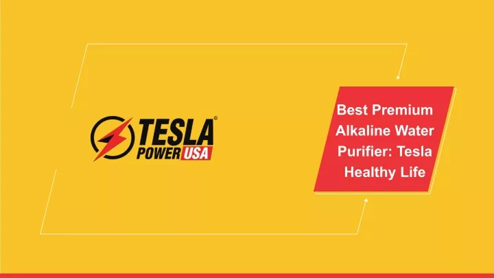 best premium alkaline water purifier tesla