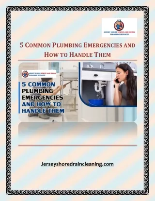 5 Common Plumbing Emergencies and How to Handle Them