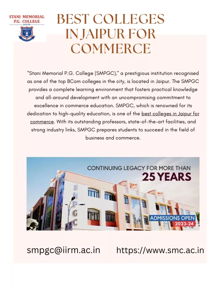 best colleges in jaipur for commerce