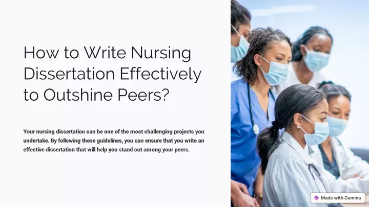 how to write nursing dissertation effectively