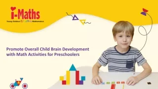Promote Overall Child Brain Development with Math Activities for Preschoolers