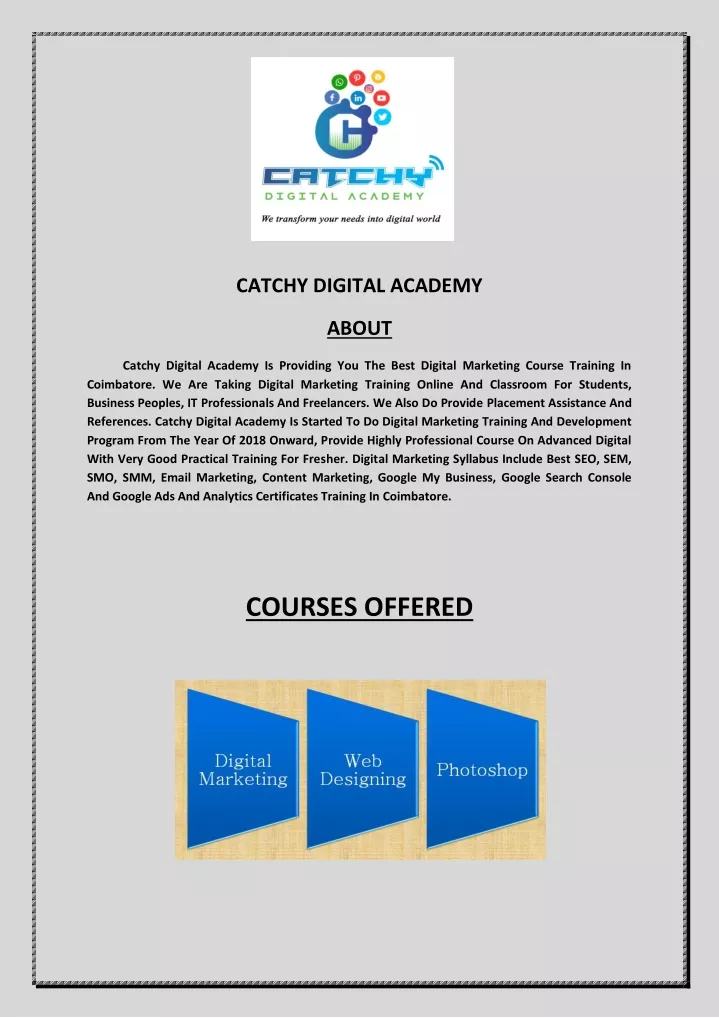 catchy digital academy