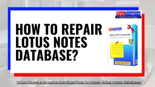 how to repair lotus notes database
