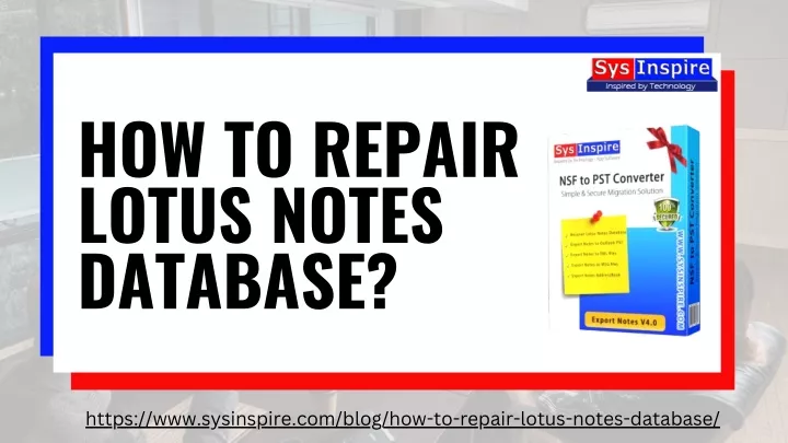 how to repair lotus notes database