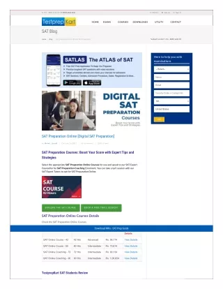 SAT Preparation Courses: Boost Your Score with Expert Tips and Strategies