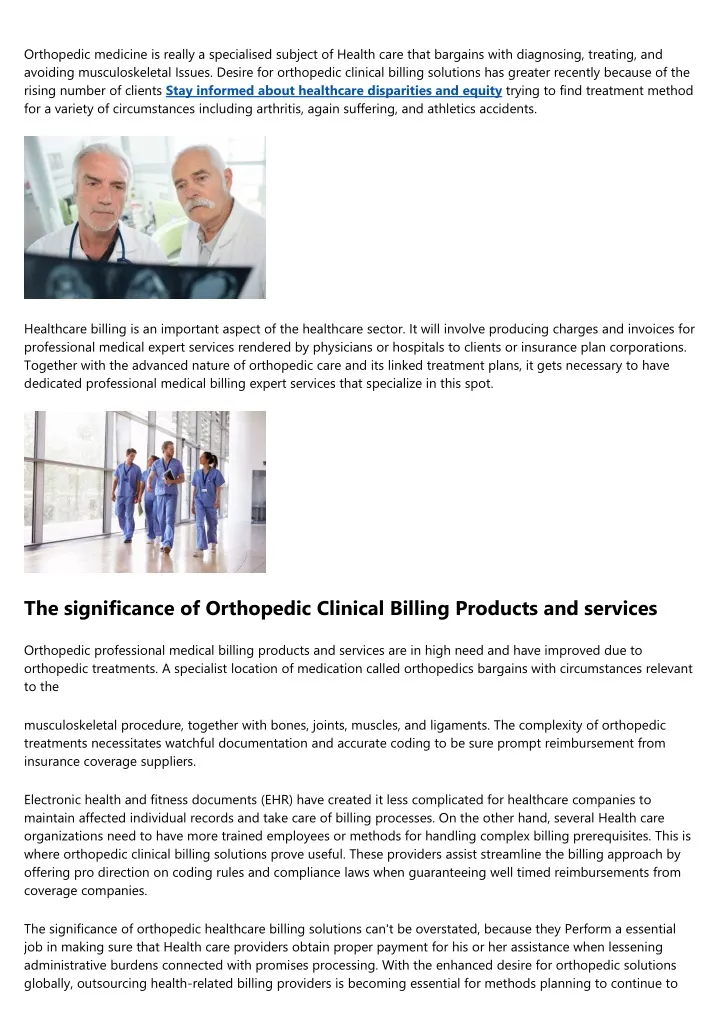 orthopedic medicine is really a specialised