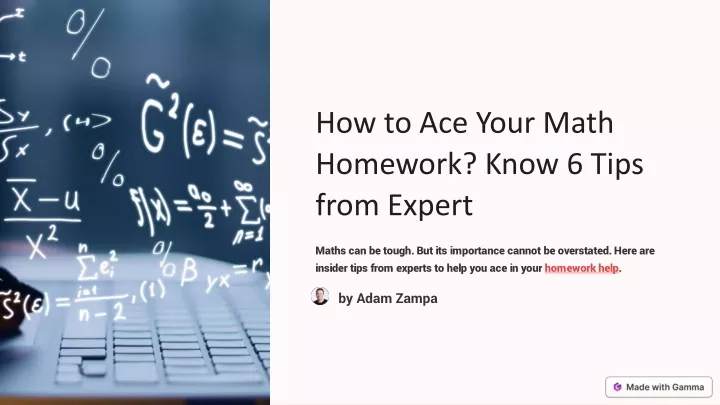 how to ace your math homework know 6 tips from