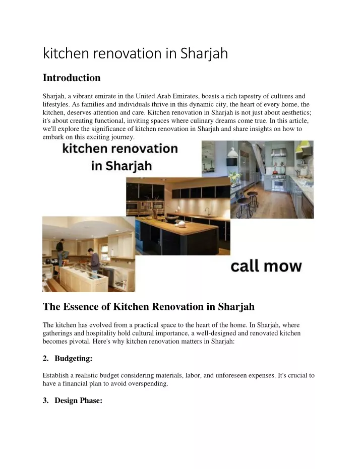 kitchen renovation in sharjah