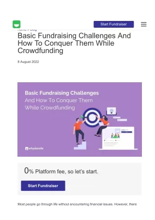 Basic Fundraising Challenges