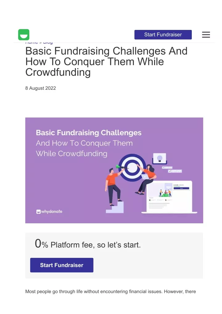 home blog basic fundraising challenges
