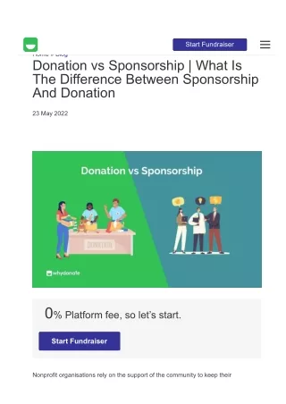 Donation vs Sponsorship