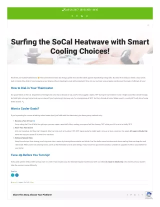 Surfing the SoCal Heatwave with Smart Cooling Choices!