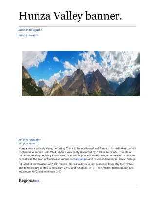 hunza valley banner