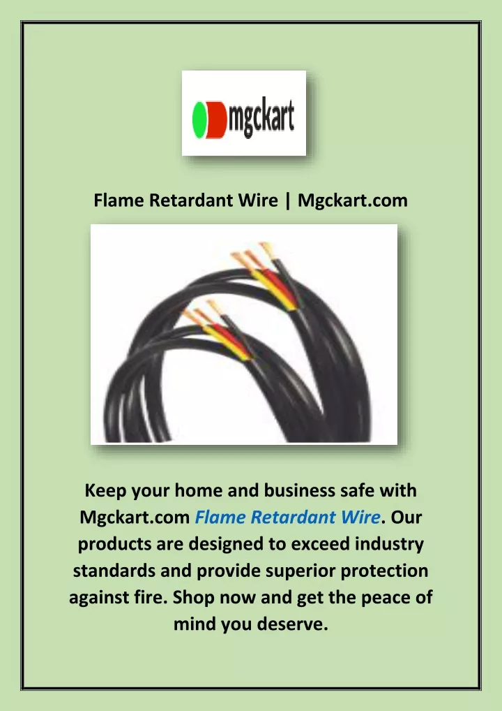 flame retardant wire mgckart com