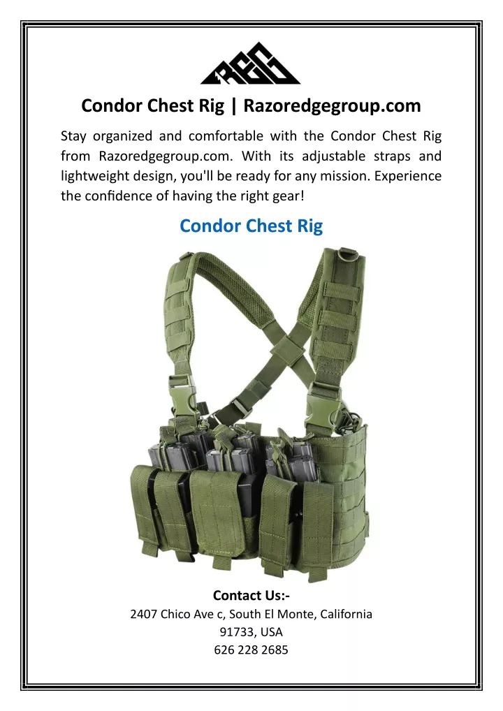 condor chest rig razoredgegroup com