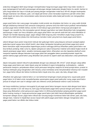 Harga Harga Pagar Panel Beton Surabaya Bogor Terkini Agustus 2023
