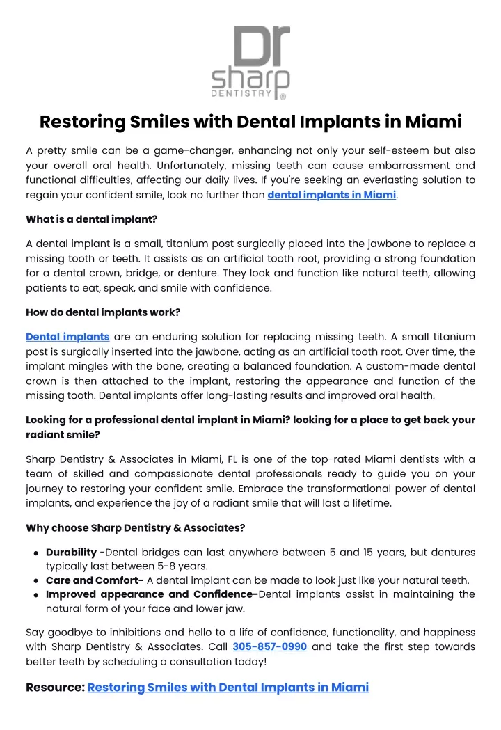 restoring smiles with dental implants in miami