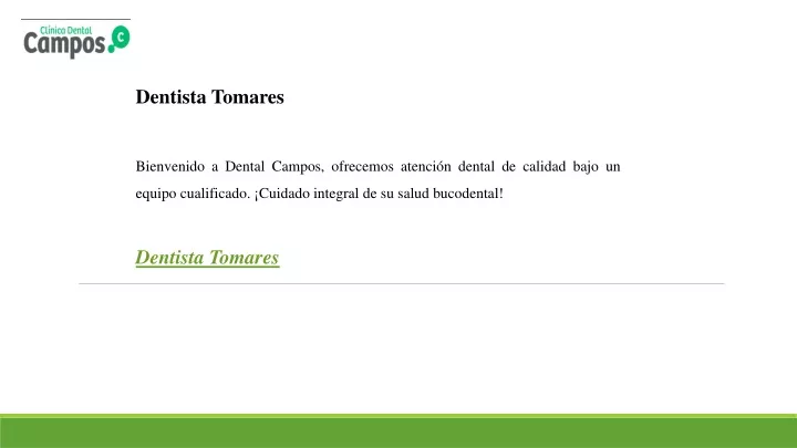 dentista tomares