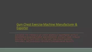 gym chest exercise machine manufacturer exporter