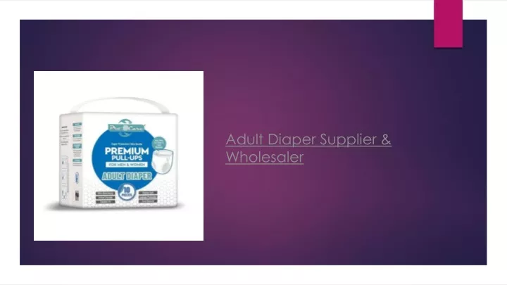 adult diaper supplier wholesaler