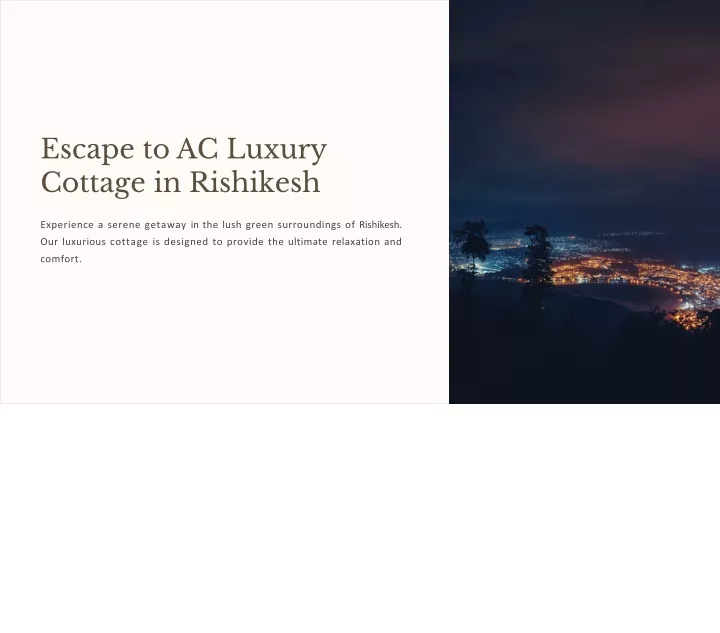 escape to ac luxury cottage in rishikesh