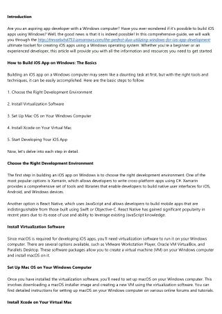 The Ultimate Toolset: Creating iOS Apps Using Windows