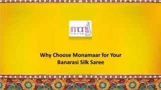 Why Choose Monamaar for Your Banarasi Silk Saree