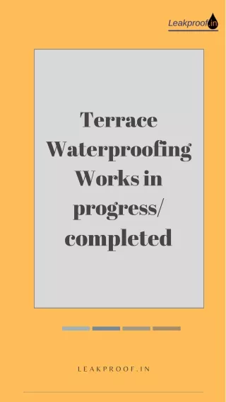 Terrace Waterproofing Works