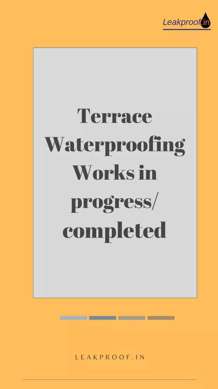 terrace waterproofing works in progress completed