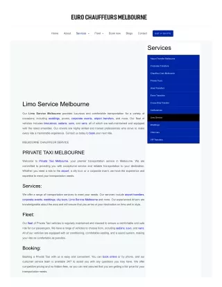 Limo Service Melbourne