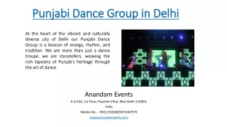 Punjabi Dance Group in Delhi