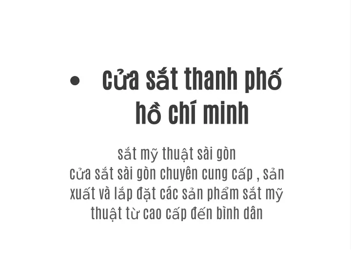 PPT - Cửa Sắt Thành Phố Hồ Chí Minh Nơi Uy Tín Và Tin Cậy PowerPoint ...