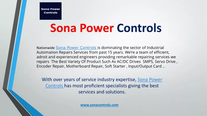 sona power controls