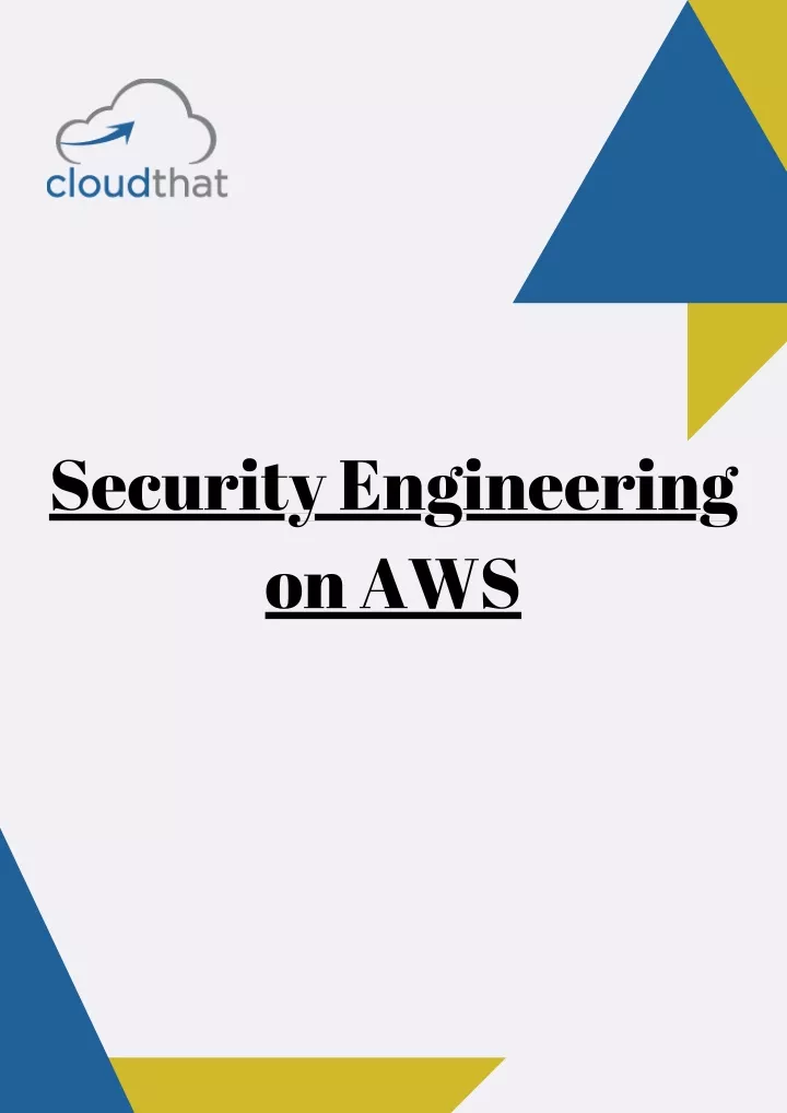 security engineering on aws